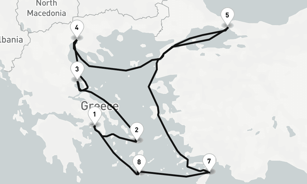 10 nights / 11 days, Piraeus (Athens, Greece) Round trip