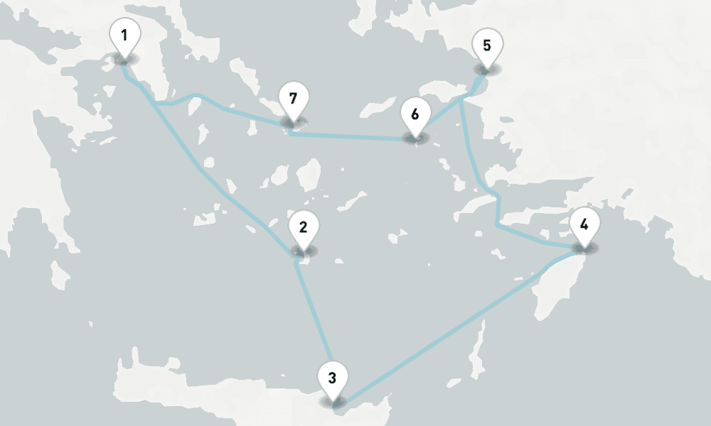 7 nights / 8 days, Piraeus (Athens, Greece) Round trip