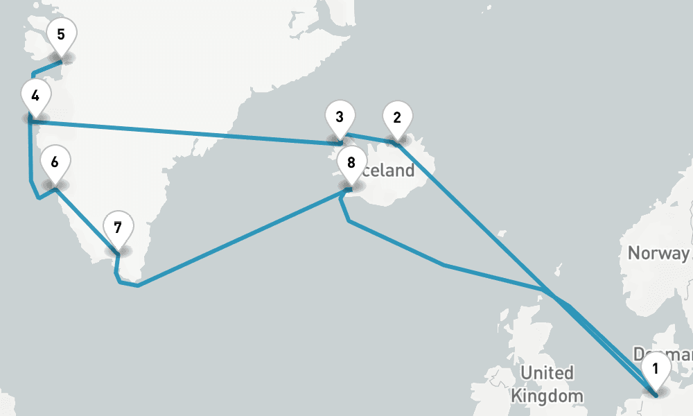 24 nights / 25 days, Bremerhaven (Bremen, Germany) Round trip