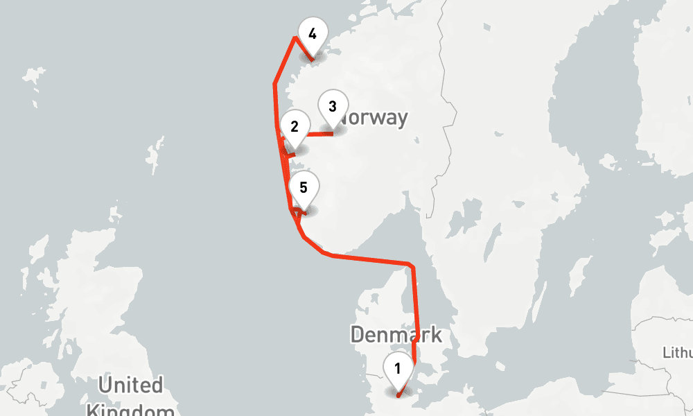 7 nights / 8 days, Kiel Round trip