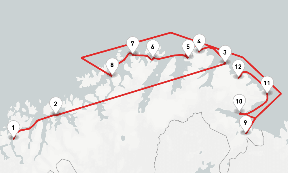 2 nights / 3 days, one-way from Tromso to Batsfjord