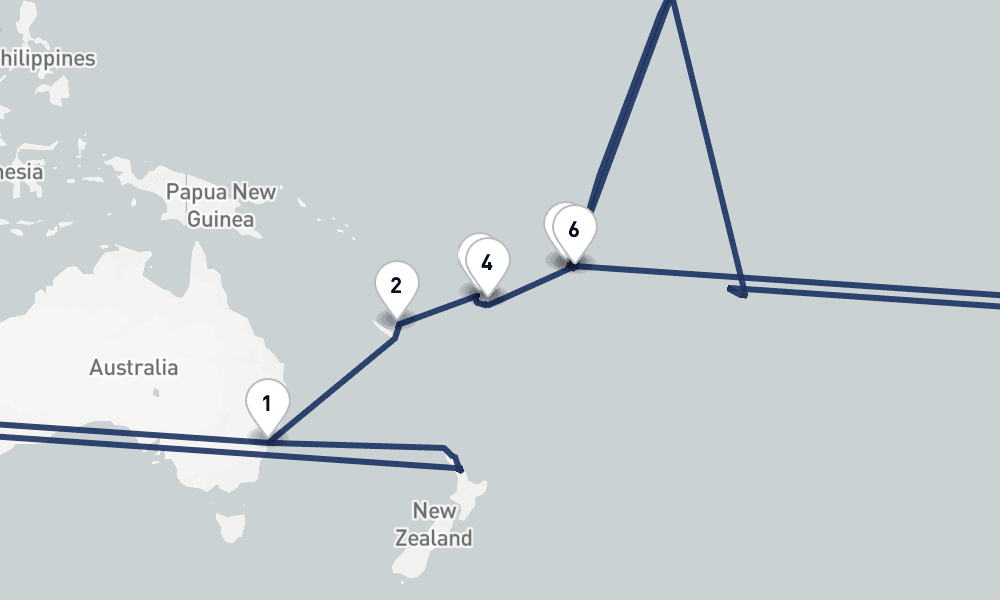 16 Nights Sydney, Australia to Honolulu (Oahu), Hawaii
