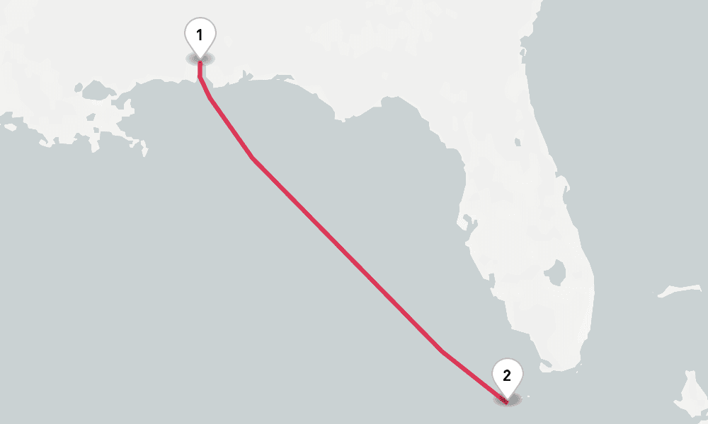 7 nights / 8 days, Mobile (Alabama) Round trip