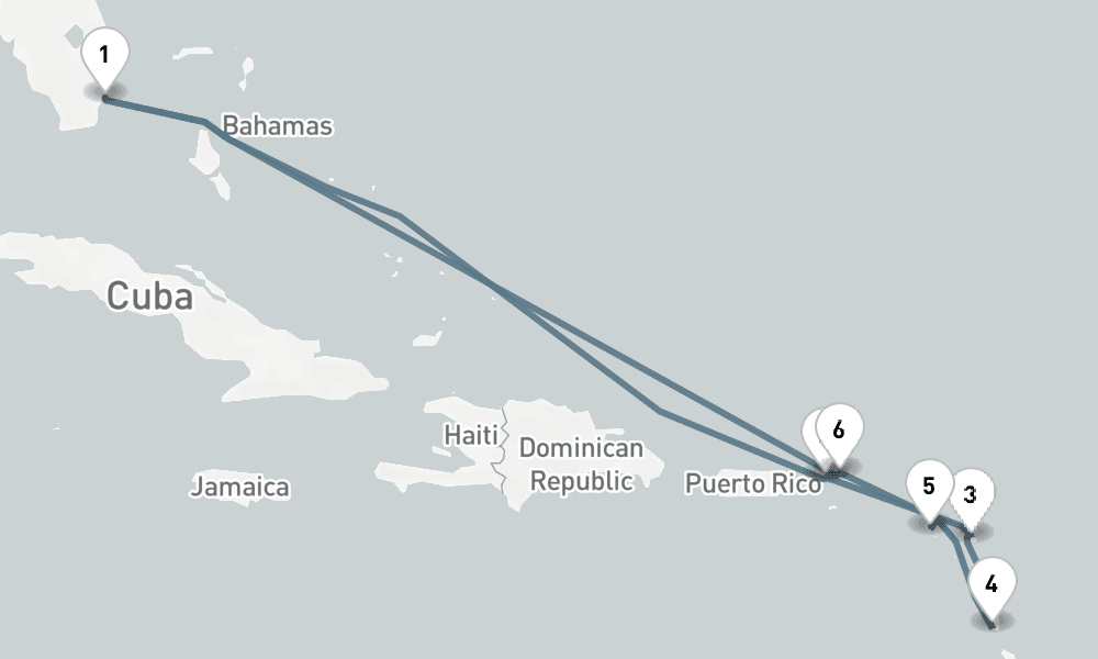 10 nights / 11 days, Miami (Florida) Round trip