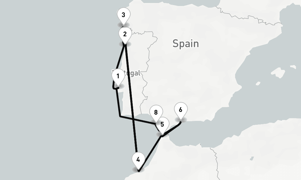 10 nights / 11 days, Lisbon Round trip