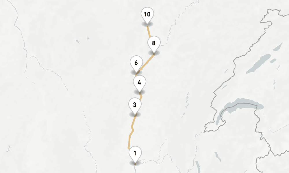 6 nights / 7 days, one-way from Lyon to Dijon