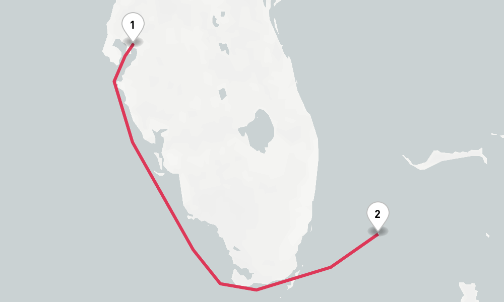 5 nights / 6 days, Tampa (Florida) Round trip