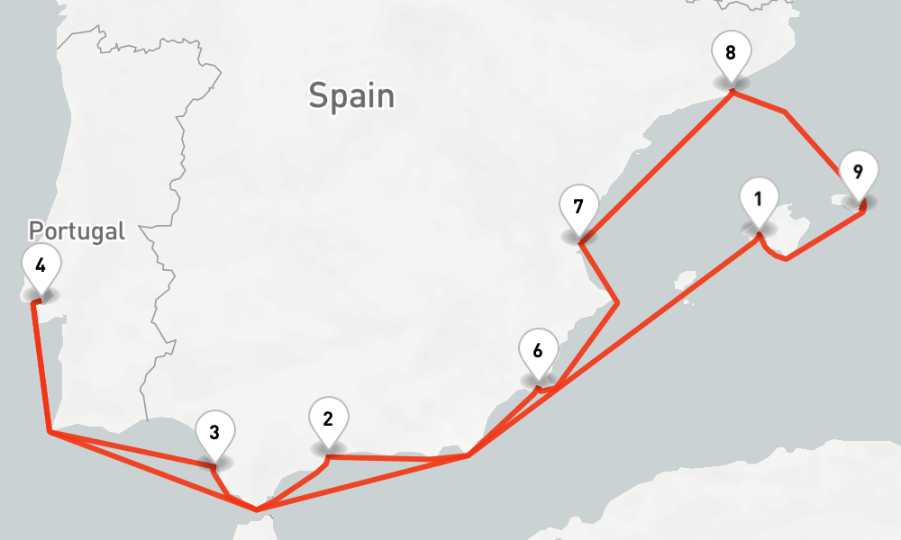 11 nights / 12 days, Palma de Mallorca (Majorca Island, Spain) Round trip