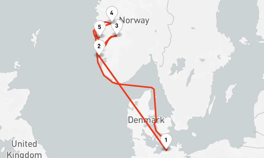 7 nights / 8 days, Warnemunde (Rostock, Germany) Round trip