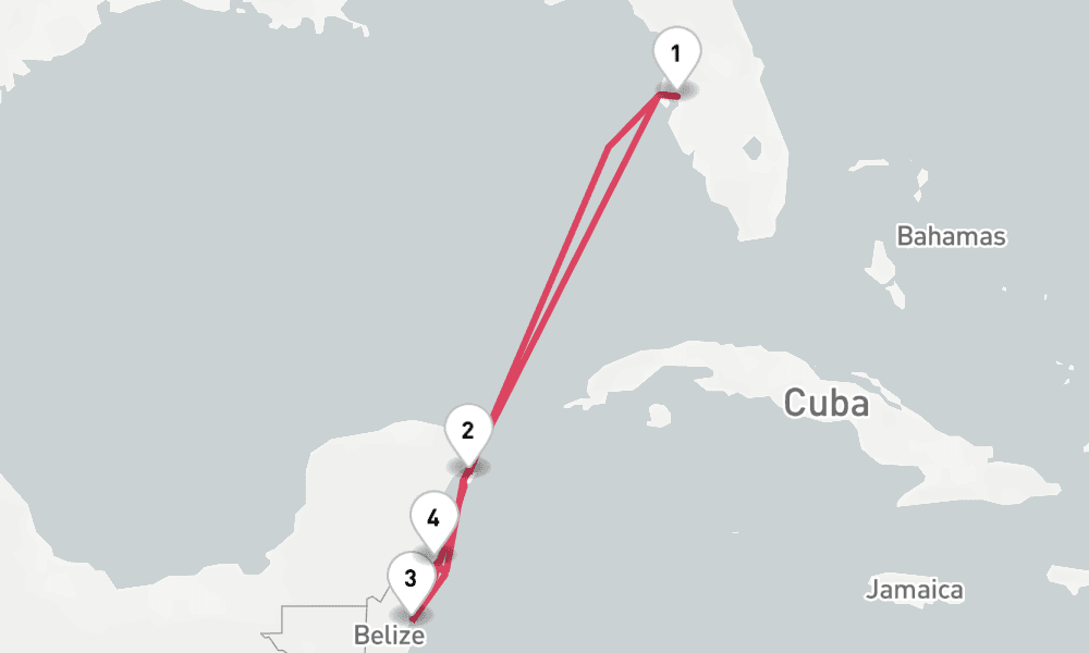 6 nights / 7 days, Tampa (Florida) Round trip