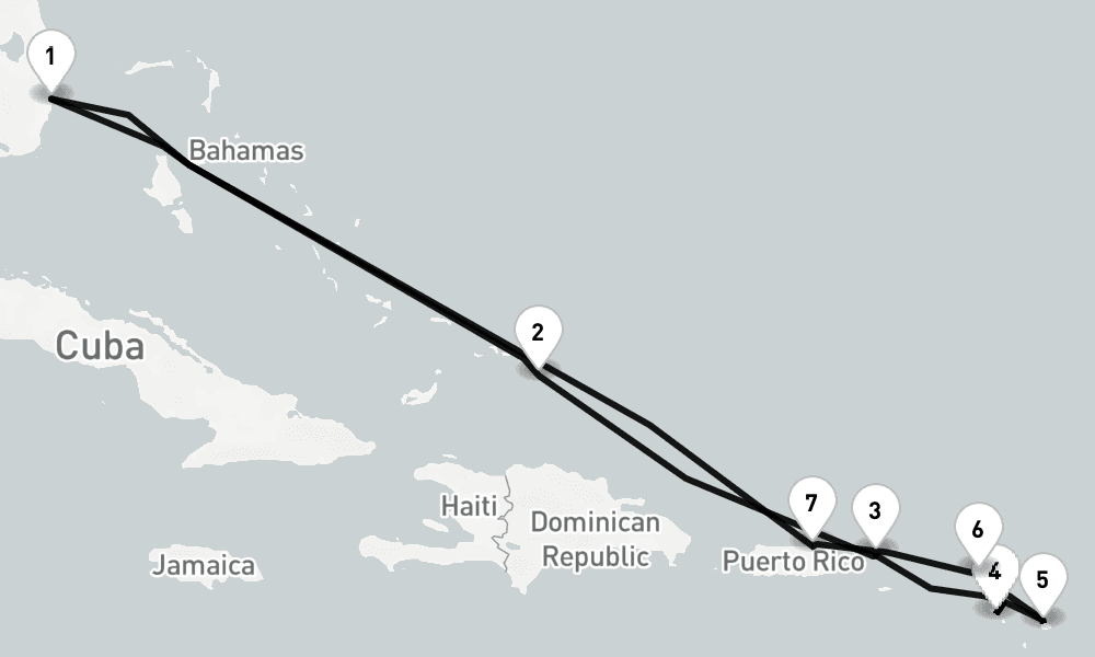 11 nights / 12 days, Fort Lauderdale (Everglades, Florida) Round trip