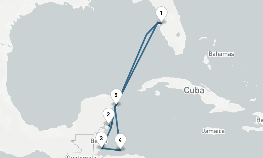 7 nights / 8 days, Tampa (Florida) Round trip