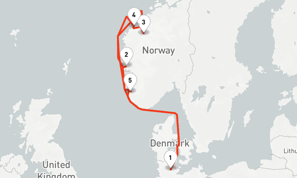 7 nights / 8 days, Kiel Round trip