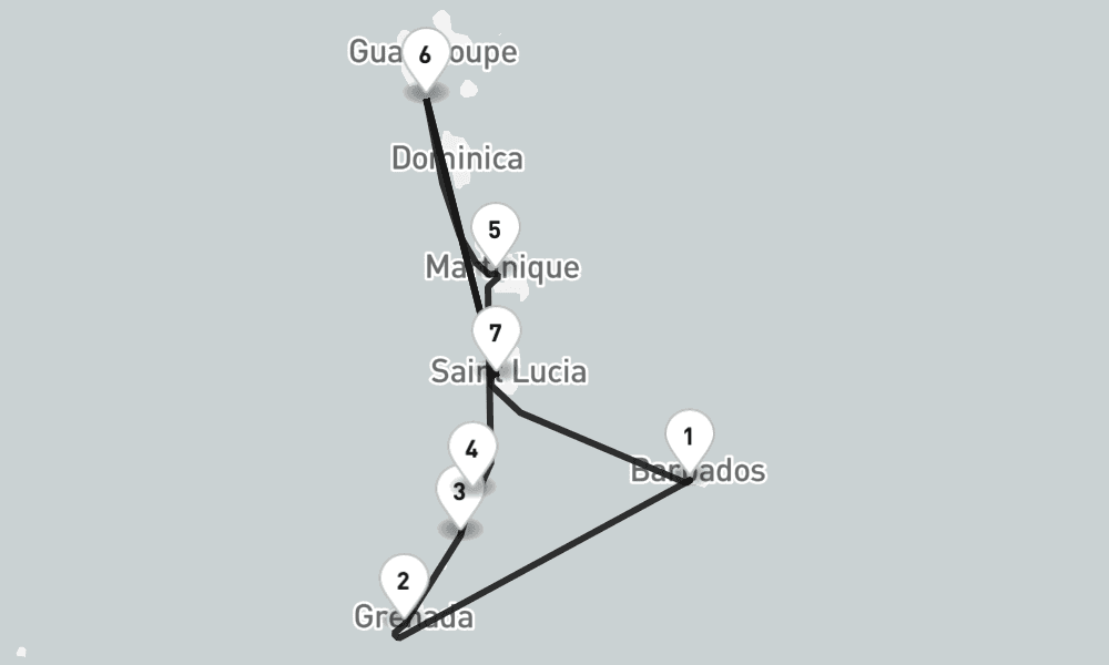 7 nights / 8 days, Bridgetown (Barbados) Round trip