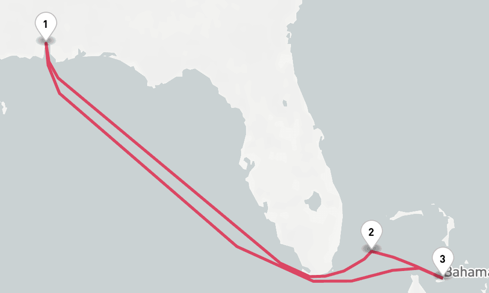 7 nights / 8 days, Mobile (Alabama) Round trip