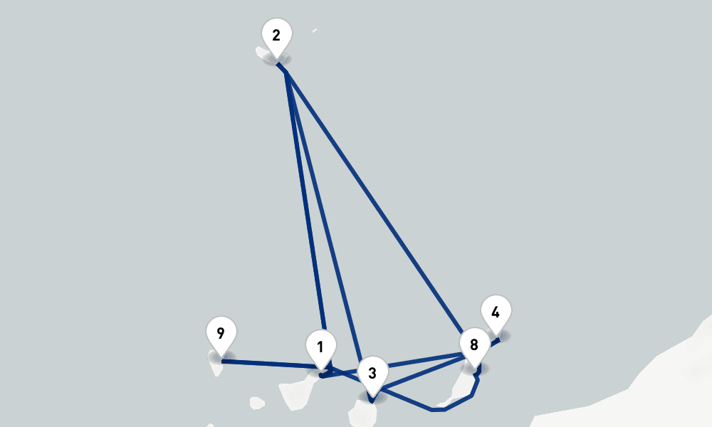 14 nights / 15 days, Santa Cruz de Tenerife (Canary Islands) Round trip