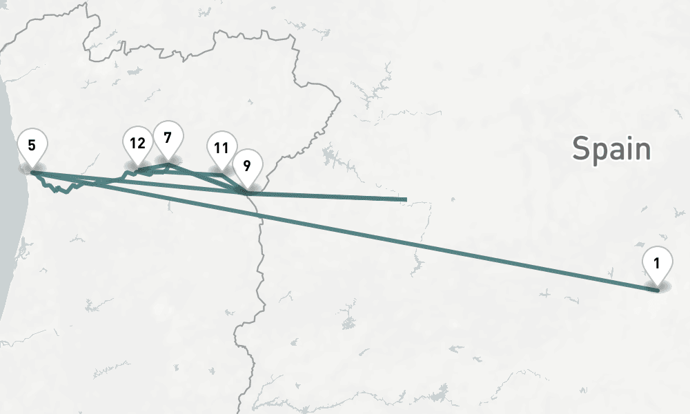 10 nights / 11 days, one-way from Madrid to Porto