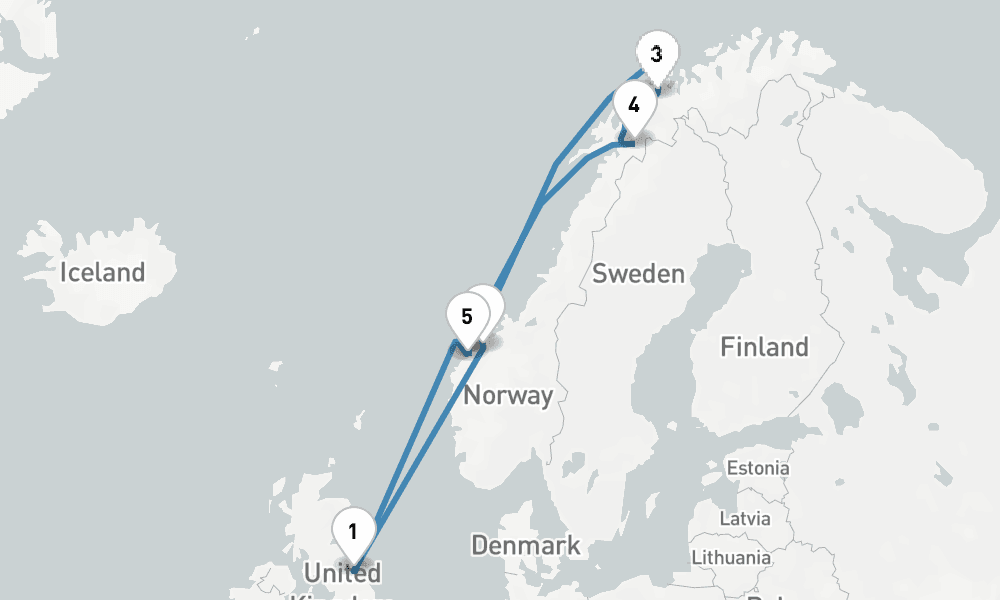 10 nights / 11 days, Newcastle (England) Round trip
