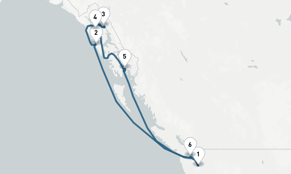 7 nights / 8 days, Seattle (Washington) Round trip