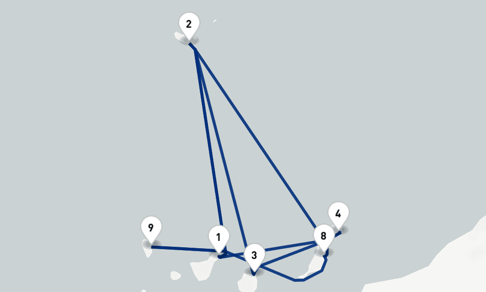 14 nights / 15 days, Santa Cruz de Tenerife (Canary Islands) Round trip