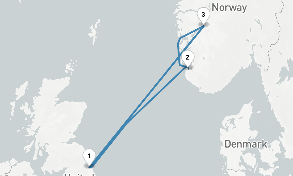 5 nights / 6 days, Newcastle (England) Round trip