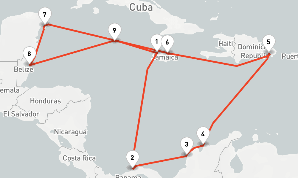 14 nights / 15 days, Montego Bay Round trip