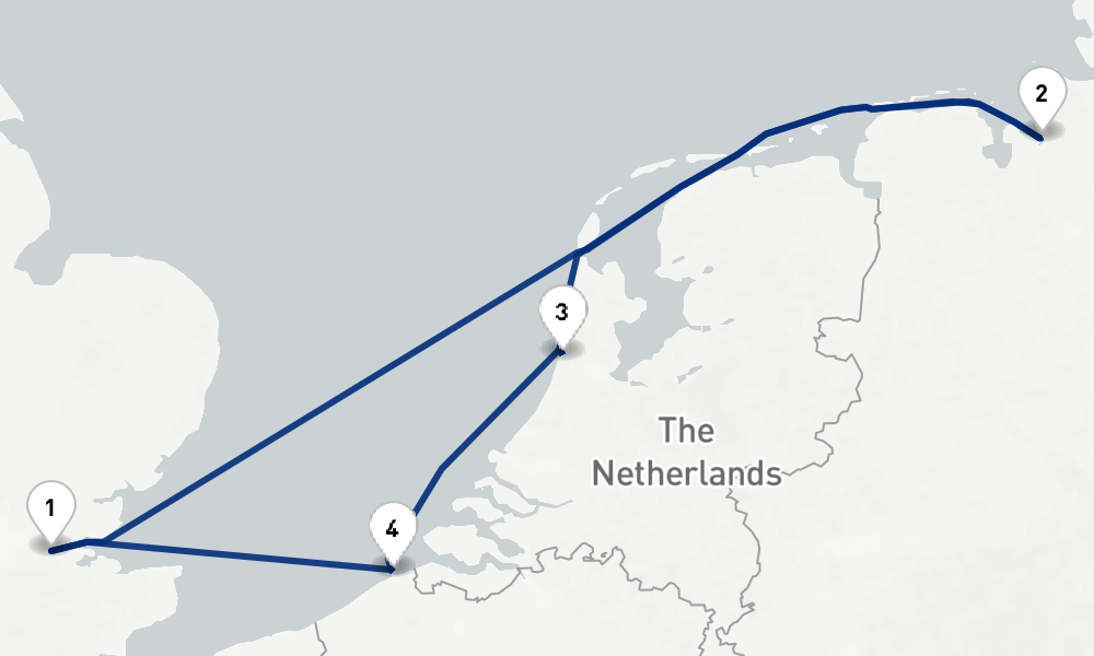 5 nights / 6 days, Tilbury (London, England) Round trip