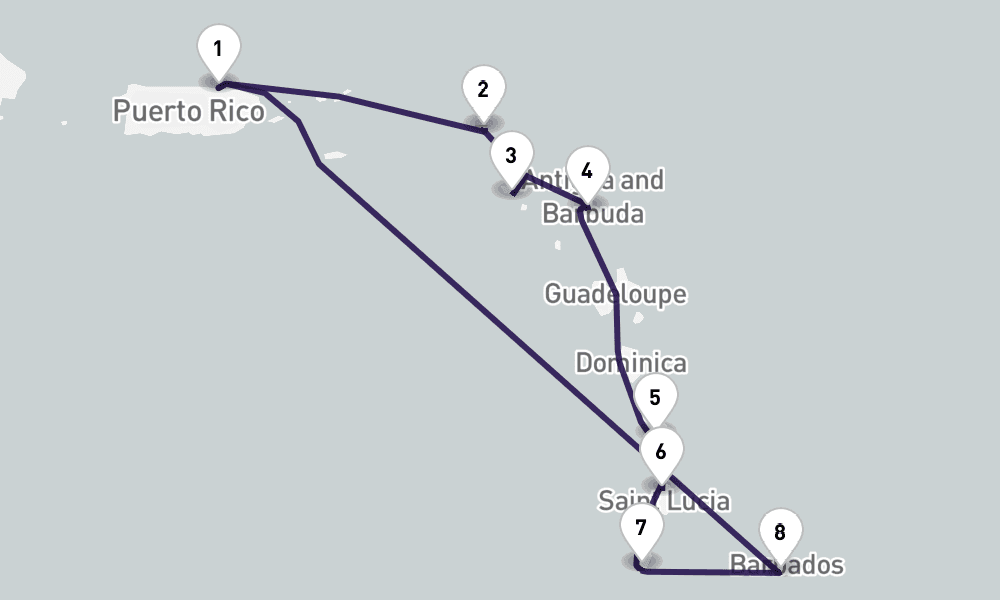 10 nights / 11 days, San Juan (Puerto Rico) Round trip