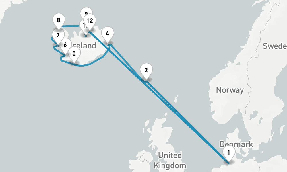 16 nights / 17 days, Cuxhaven Round trip