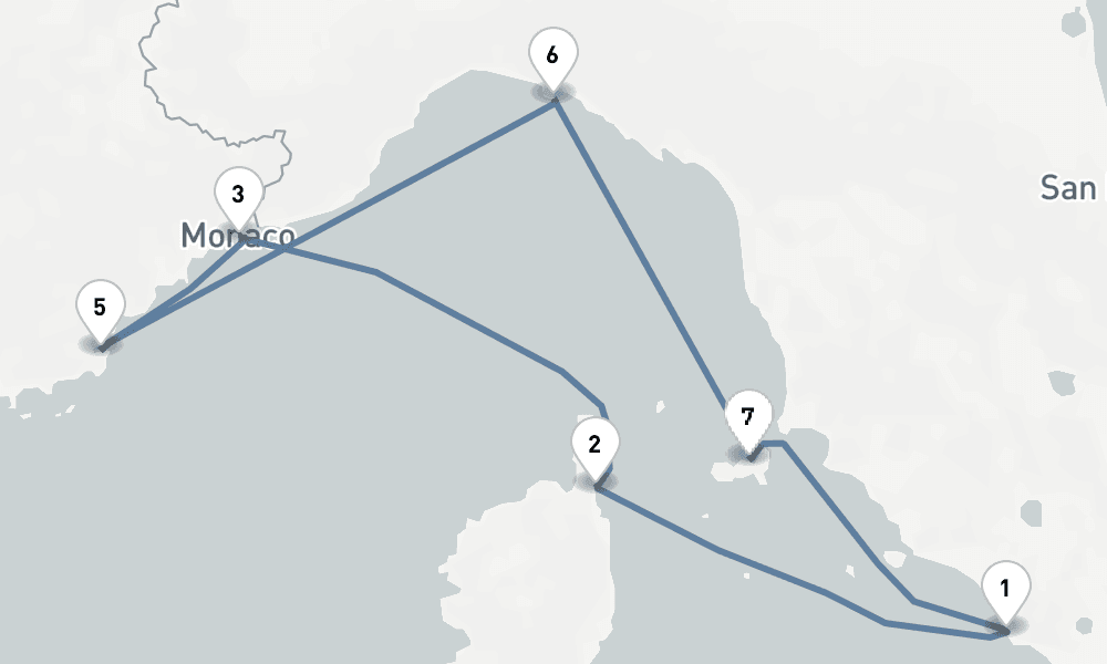7 nights / 8 days, Civitavecchia (Rome, Italy) Round trip
