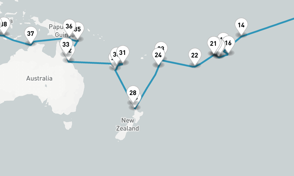 149 nights / 150 days, one-way from Savona to Bremerhaven (Bremen, Germany)