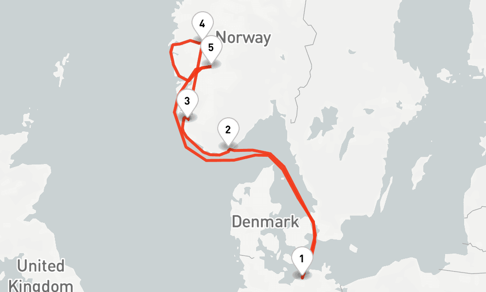 7 nights / 8 days, Warnemunde (Rostock, Germany) Round trip