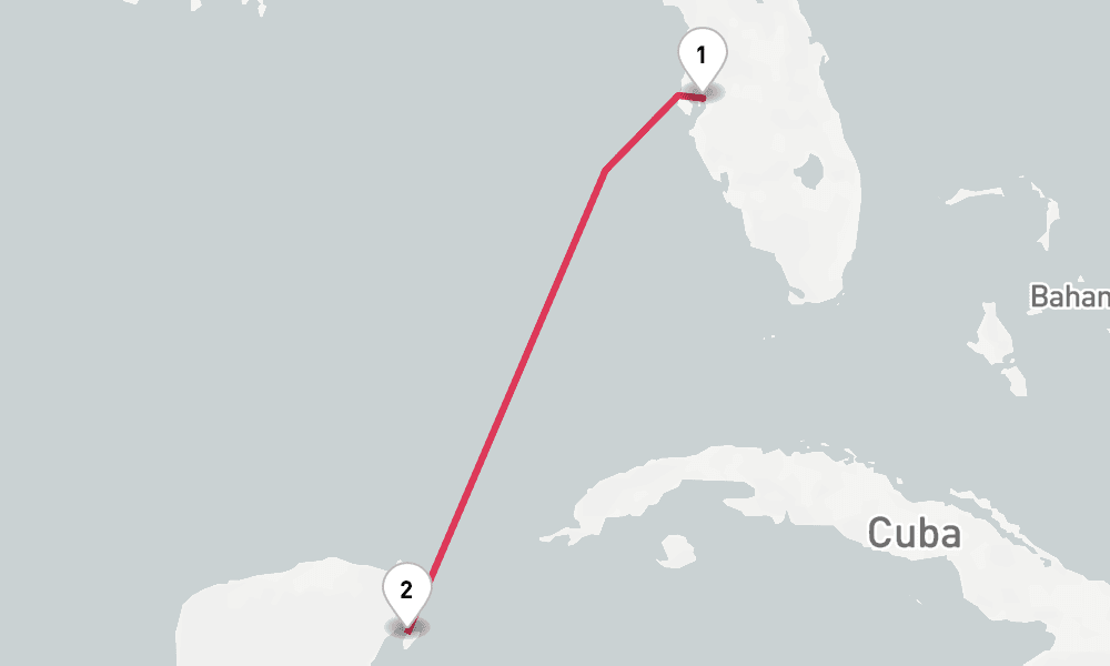 4 nights / 5 days, Tampa (Florida) Round trip