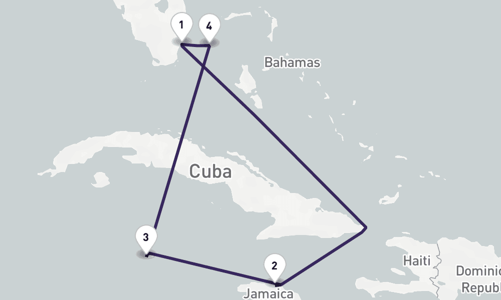 7 nights / 8 days, Miami (Florida) Round trip