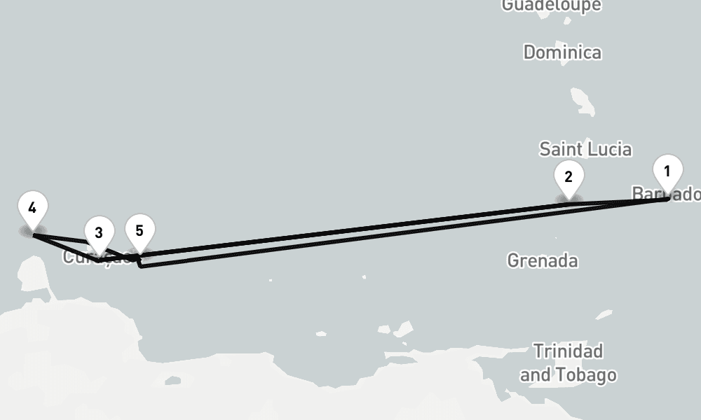 7 nights / 8 days, Bridgetown (Barbados) Round trip