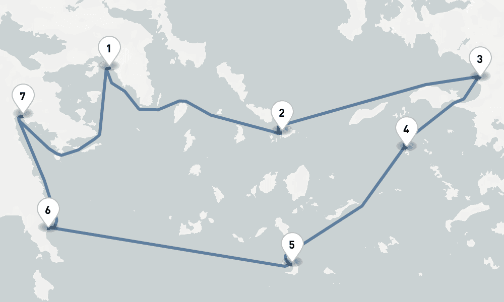 7 nights / 8 days, Piraeus (Athens, Greece) Round trip