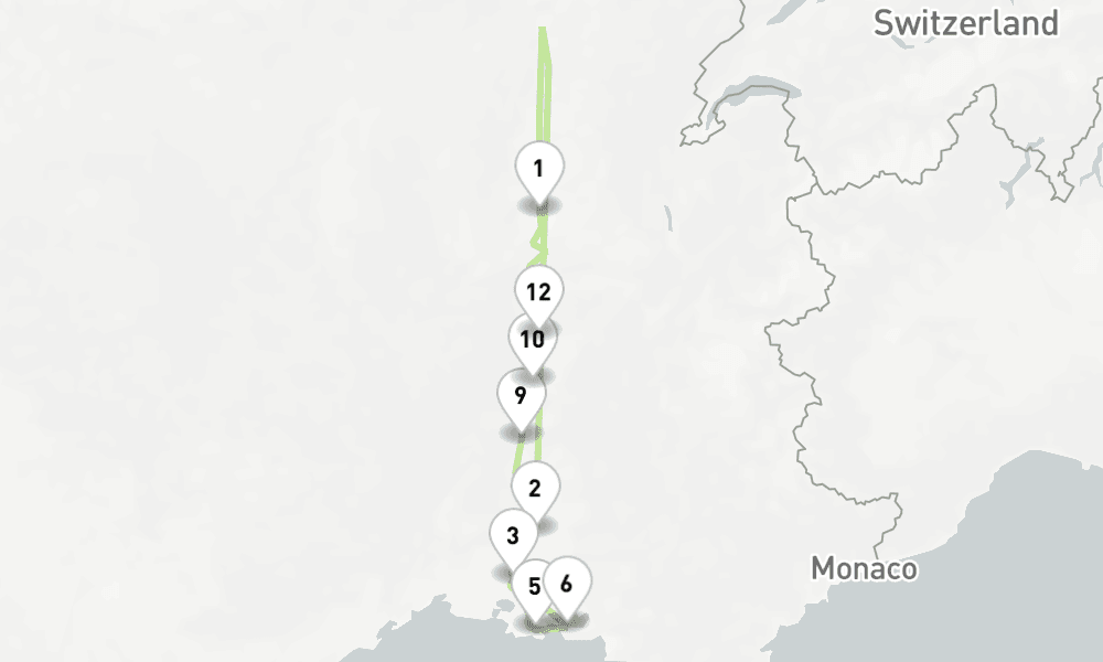 5 nights / 6 days, Lyon Round trip