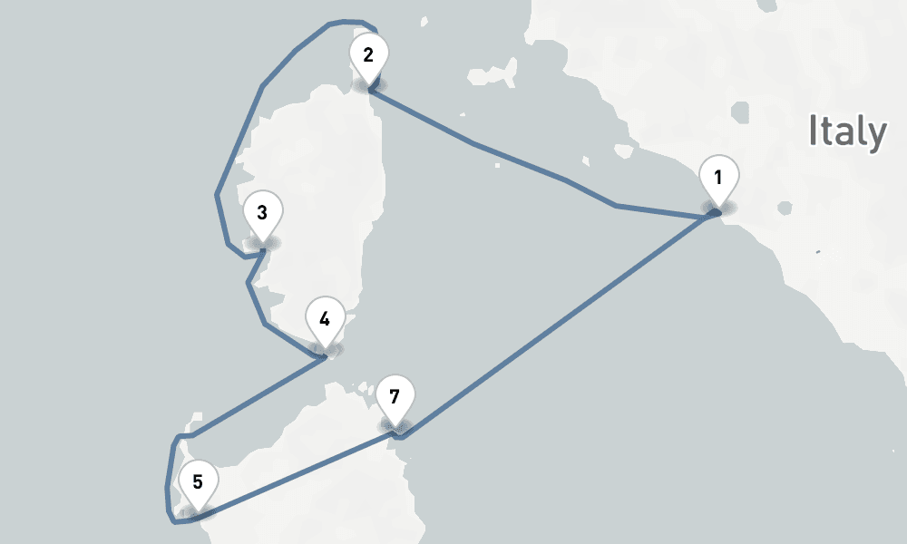 7 nights / 8 days, Civitavecchia (Rome, Italy) Round trip