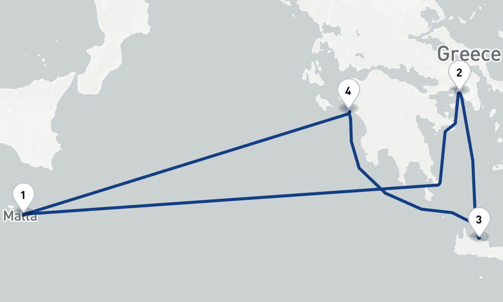 7 nights / 8 days, Valletta Round trip