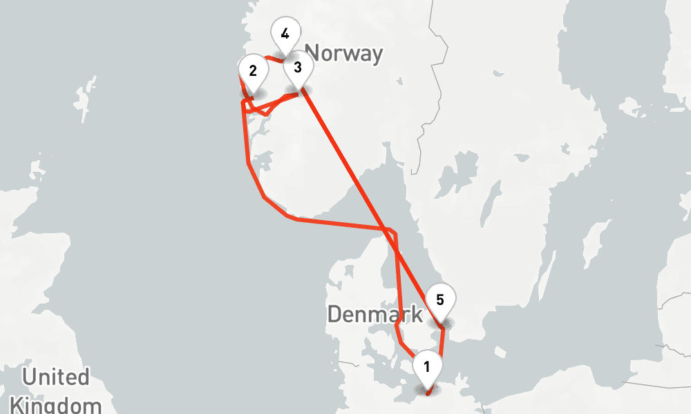 7 nights / 8 days, Warnemunde (Rostock, Germany) Round trip