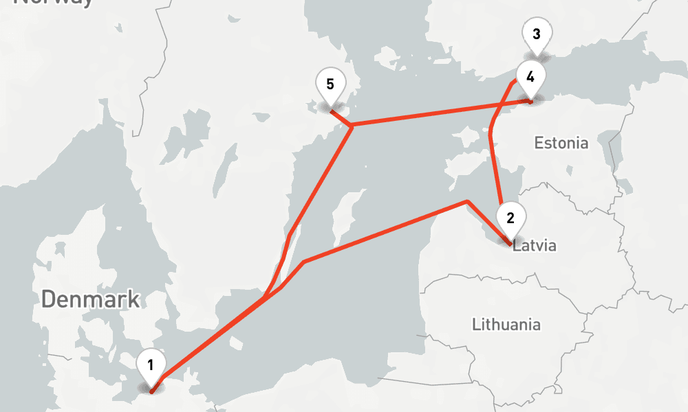7 nights / 8 days, Warnemunde (Rostock, Germany) Round trip