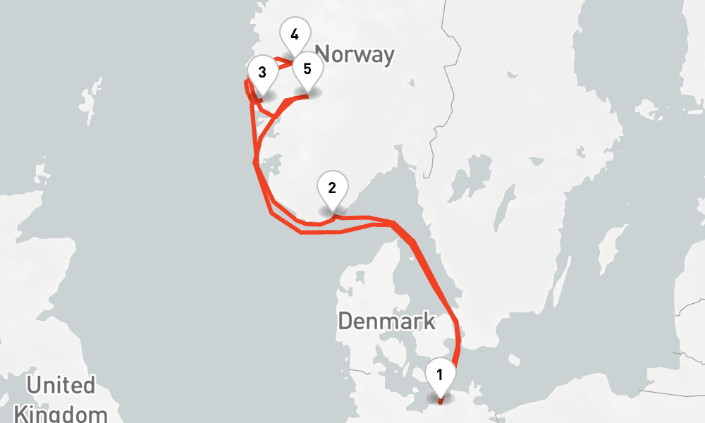7 nights / 8 days, Warnemunde (Rostock, Germany) Round trip