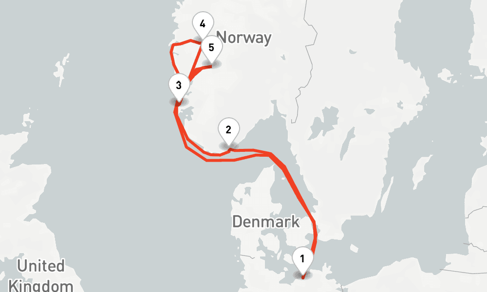 7 nights / 8 days, Warnemunde (Rostock, Germany) Round trip