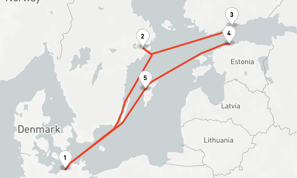 7 nights / 8 days, Warnemunde (Rostock, Germany) Round trip