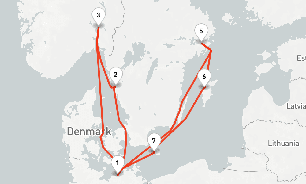 10 nights / 11 days, Warnemunde (Rostock, Germany) Round trip