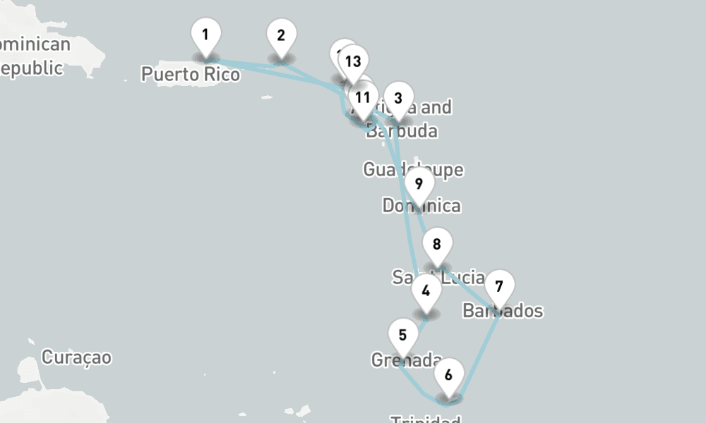 14 nights / 15 days, San Juan (Puerto Rico) Round trip