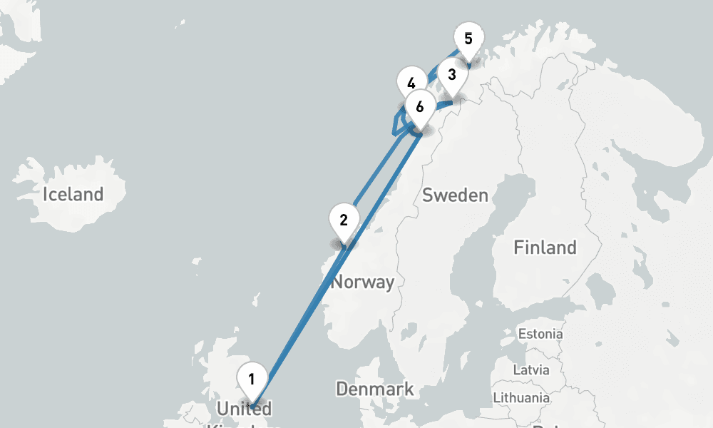 10 nights / 11 days, Newcastle (England) Round trip
