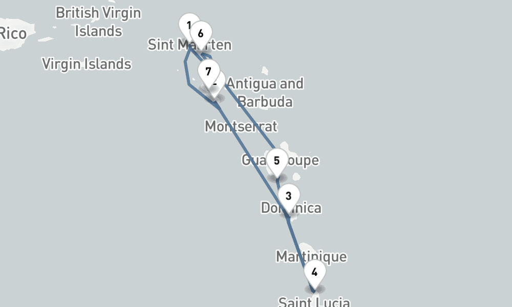 7 nights / 8 days, Philipsburg (St Maarten Island, Dutch Antilles) Round trip