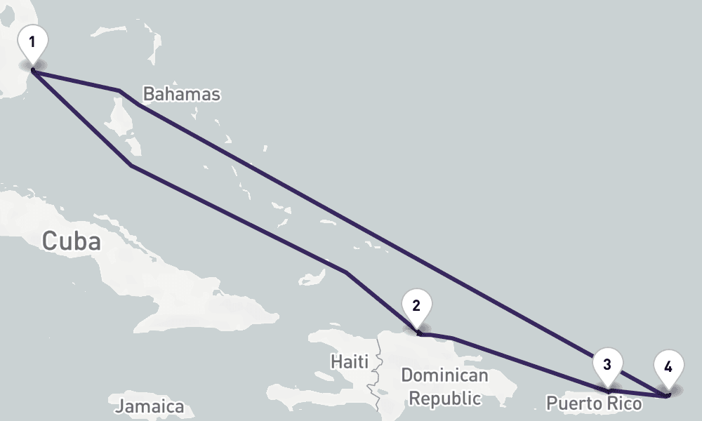 7 nights / 8 days, Miami (Florida) Round trip