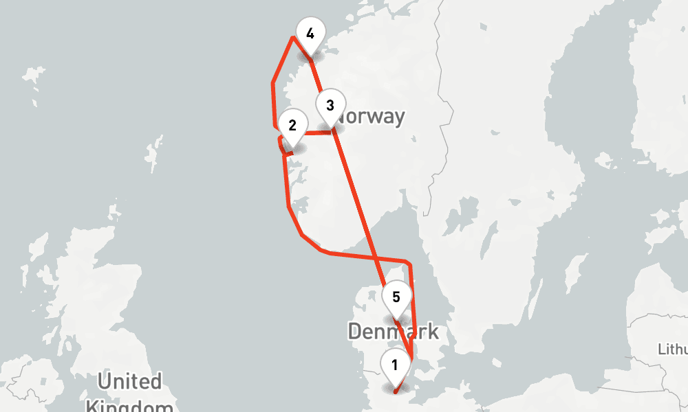 7 nights / 8 days, Kiel Round trip